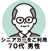 シニアカーをご利用 70代男性