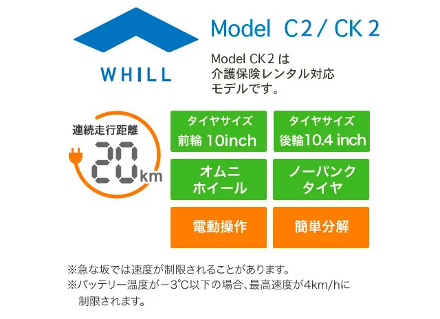 電動車椅子 WHILL Model C2/CK2 | 電動カート、電動車椅子の購入